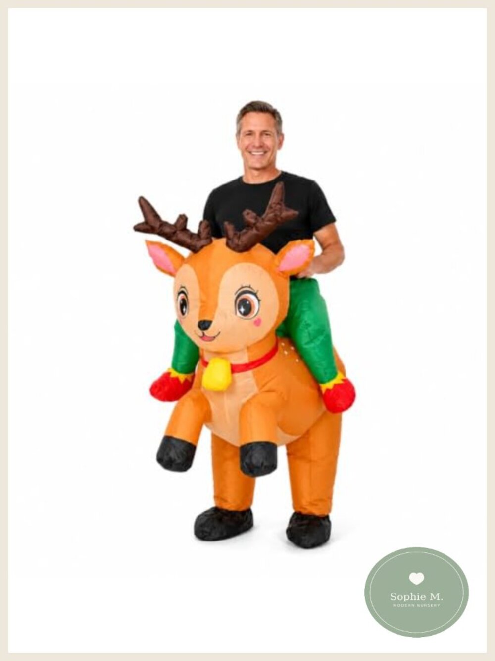 Adult Inflatable Reindeer Costume Blow Up Animal Outfit One Size